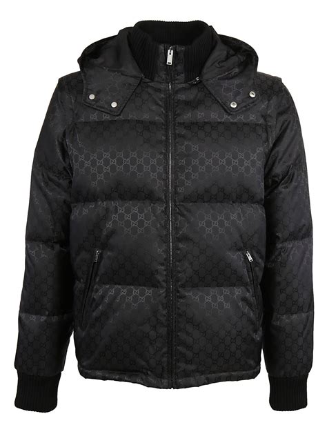 gucci winter jacket black|gucci winter coats with hoodie.